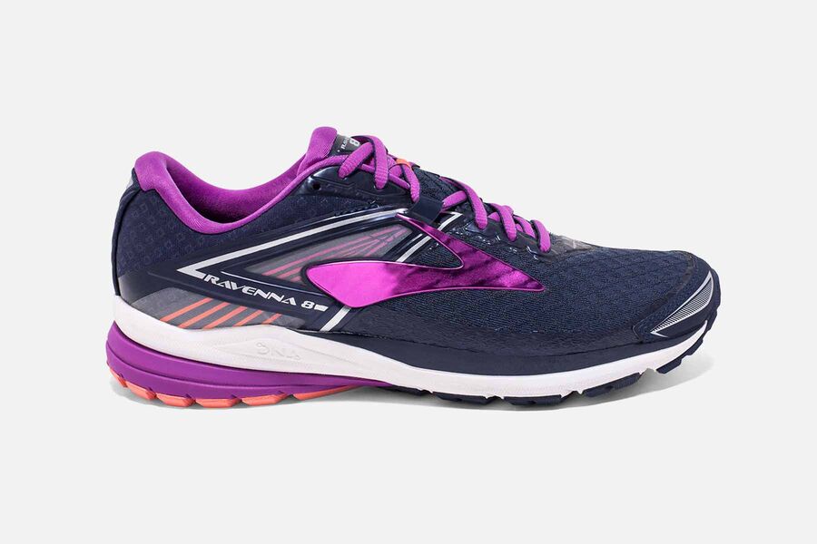 Tenis Corrida Brooks Ravenna 8 Feminino Brasil - Azul Marinho/Roxo 9384102-SX